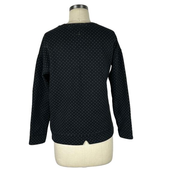 LULULEMON Keep Up Crew Black Polka Dot Pullover Sweatshirt Size 4 - Picture 3 of 5